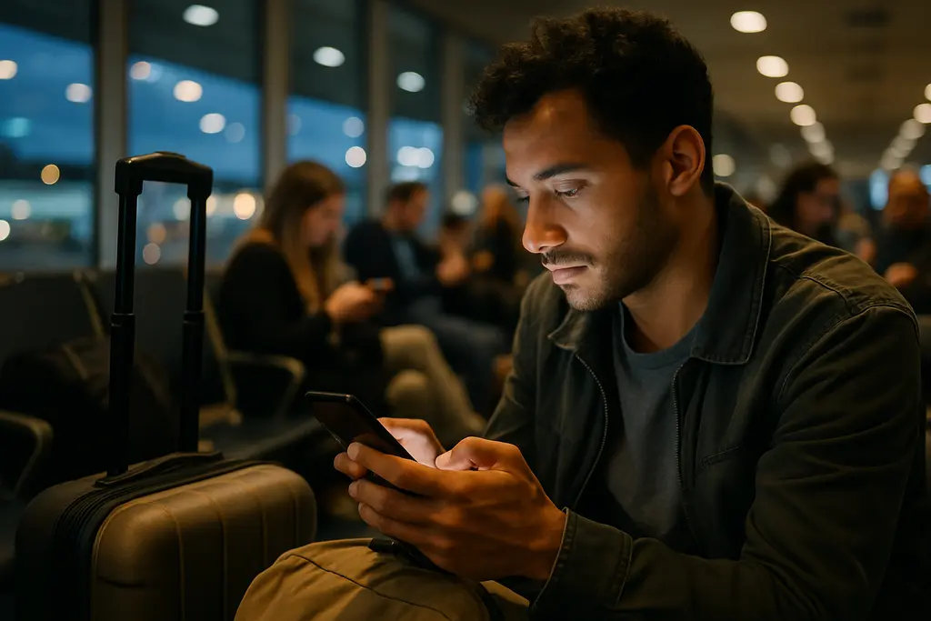 Traveler reviewing visa social media vetting notes before a U.S. trip